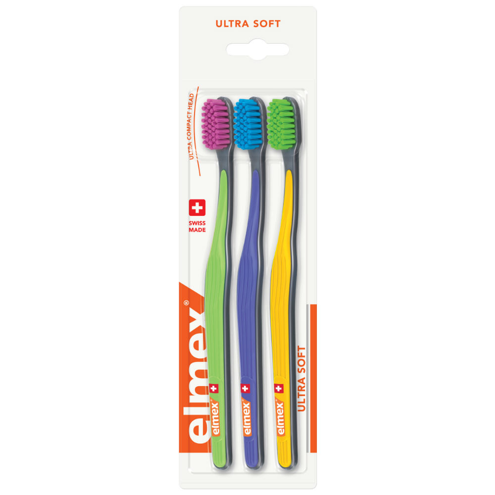 ELMEX Ultra Soft Toothbrush Set 3 Pcs