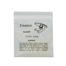 Elastic bands (Brace bands), Rabbit, 3/16" (4.76 mm), 3.5 Oz, 100pcs