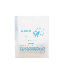 Elastic Bands (Brace Bands), Fox, 1/4" (6.35 mm), 5.0 Oz, 100pcs