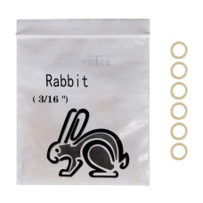 Elastic Bands, Rabbit, 3/16" (4.76 mm), 5.0 Oz, 100pcs (Black)