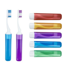 Portable orthodontic toothbrush for travel