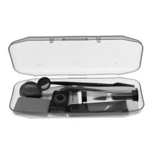 Orthodontic set for care of braces in a case, black