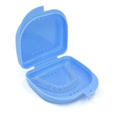 Container for caps, dentures, Blue