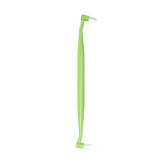 Double-sided monobundle toothbrush, light green