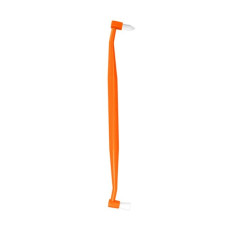Double-sided monobundle toothbrush, orange