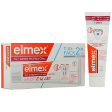 Elmex Anti-Caries Professional + Ortho Зубна паста  (8-18 років), 2*75 мл