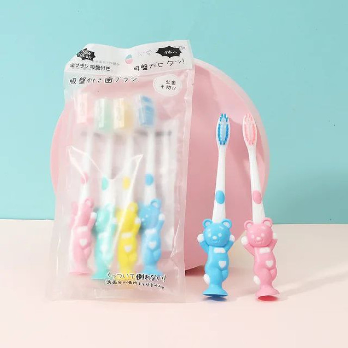 Набір дитячих зубних щіток, м'яких (3-10 років), 4 шт