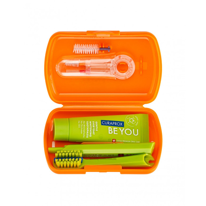 Curaprox BE YOU ORTHO Travel kit, orange