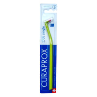 Curaprox Single 1006 Mono-tuft toothbrush, light green with red bristles