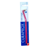 Curaprox Single 1006 Single-bundle toothbrush red with light green bristles