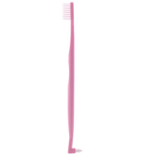 Ортодонтична двостороння зубна щітка для догляду за брекетами, рожева