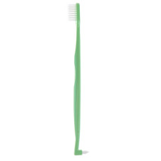 Orthodontic double-sided toothbrush for braces care, green