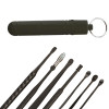 Ear cleaning tool set, black, 7 pcs.