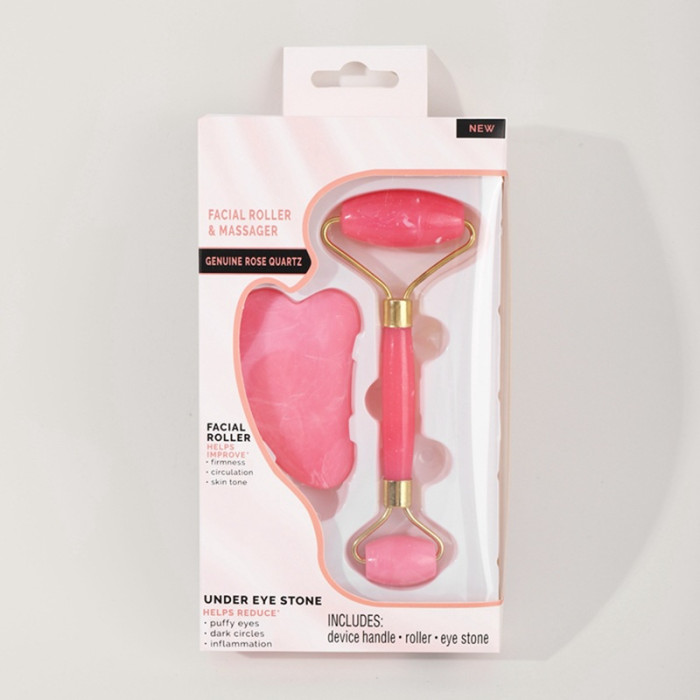 Massagers for face and neck, 2 pcs, pink