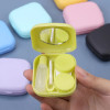 Travel kit for contact lenses, yellow