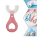 Children's U-shaped Toothbrush Cap, 360 Degree Cleaning, 2-6 Years, Pink