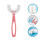 Children's U-shaped toothbrush-cap, with 360-degree cleaning, from 6 to 12 years, pink