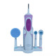 Holder for Oral-B electric toothbrush and 4 nozzles, white