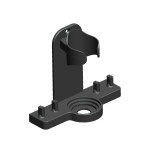 Holder for Oral-B electric toothbrush and 4 nozzles, black