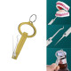 Reusable toothpick-keychain made of stainless steel, golden color