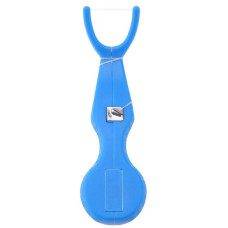 Dental floss, 30m + holder, blue