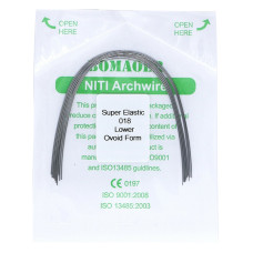 NiTi 0.18 Lower Orthodontic arches, 10 pcs