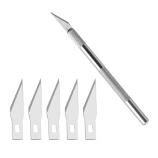 Metal scalpel with additional blades