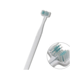 Toothbrush for dogs three-sided, white