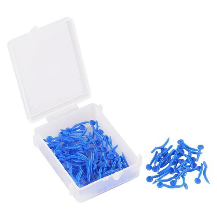 Disposable dental wedges with a hole, blue, 100 pcs, XS