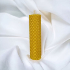 Свічка з кольорової  вощини, жовта, 13 х 2.5 см