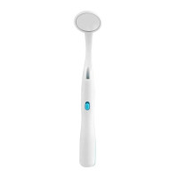Dental mirror with illumination, blue