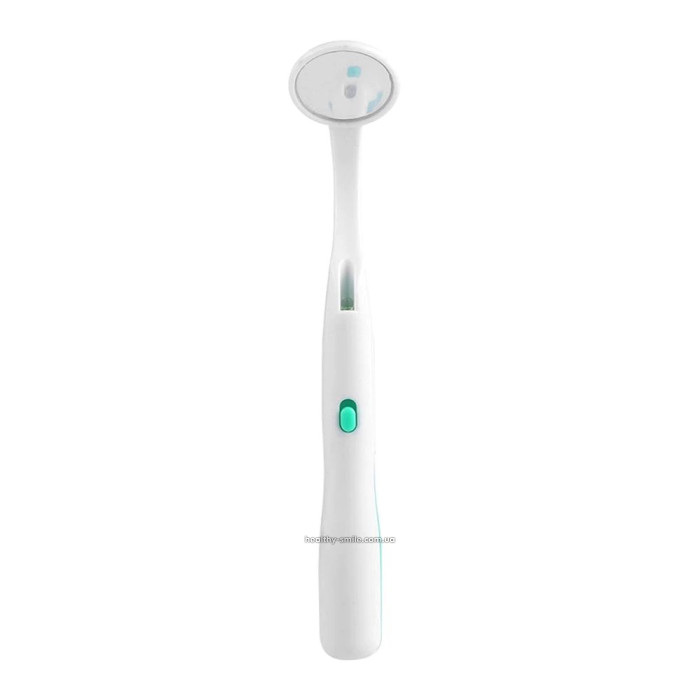Dental mirror with illumination, green