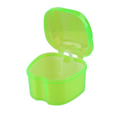 Container for storage of orthodontic structures and removable dentures, Green