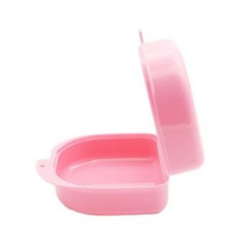 Контейнер для зубних протезів 7.5x6.5x4 см, рожевий