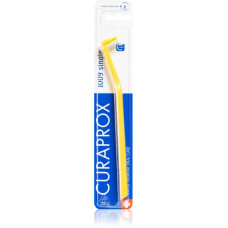 Curaprox Single 1009 Single Tuft Toothbrush for Braces, Yellow with Yellow Bristles