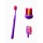 Healthy Smile Ortho Orthodontic toothbrush, purple