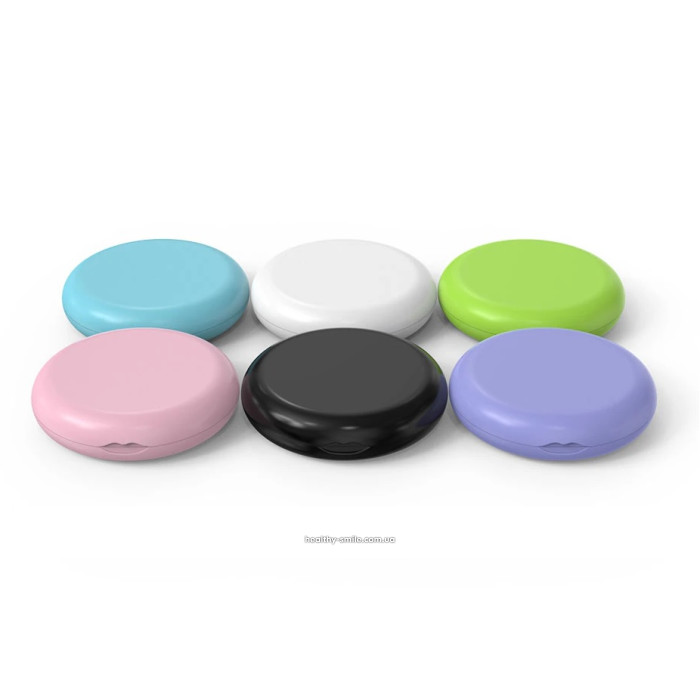 Container for caps, aligners, retainers, with mirror, magnetic, Pink