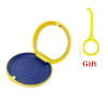 Container for caps, aligners, retainers, with a mirror, magnetic, Mustard