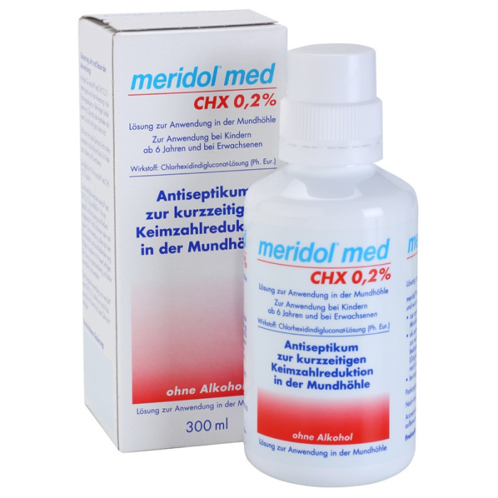 Meridol CHX Rinse with chlorhexidine 0.2%, 300 ml