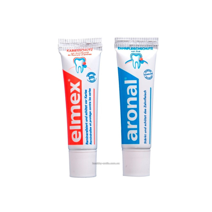 Aronal und Elmex Set of toothpastes, 2x12 ml