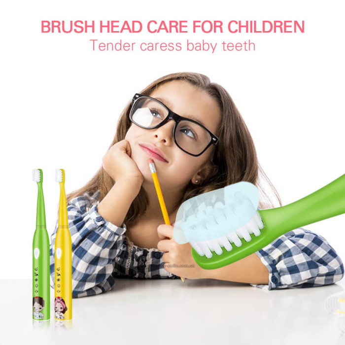 Azdent Ультразвуковая зубная щетка для детей от 3 до 12 лет, зеленая