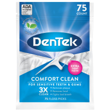 DenTek Comfort Clean Флос-зубочистки, 75 шт