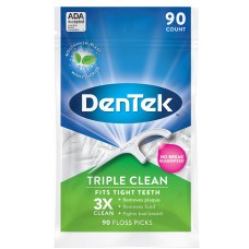 DenTek Triple Clean Флос-зубочистки, 90 шт