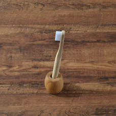 Wooden toothbrush stand