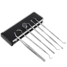 Diagnostic dental set of tools in a case, 6 pcs