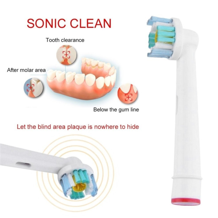 3D White EB-18A STOCK - CA, USA 4 шт. Nozzles for the ORAL-B electric toothbrush
