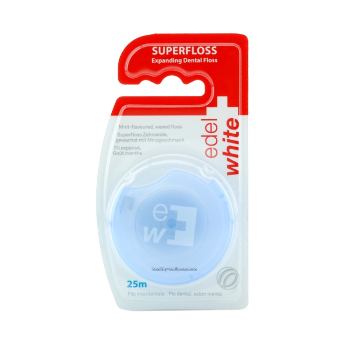 Edel White Superfloss Expandable dental floss, 25 m