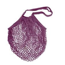 Eco bag bag made of mesh, with long handles, purple-pink