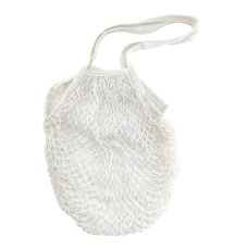 Eco bag made of mesh with long handles, white