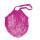 Еко сумка авоська з сітки з довгими ручками, рожева